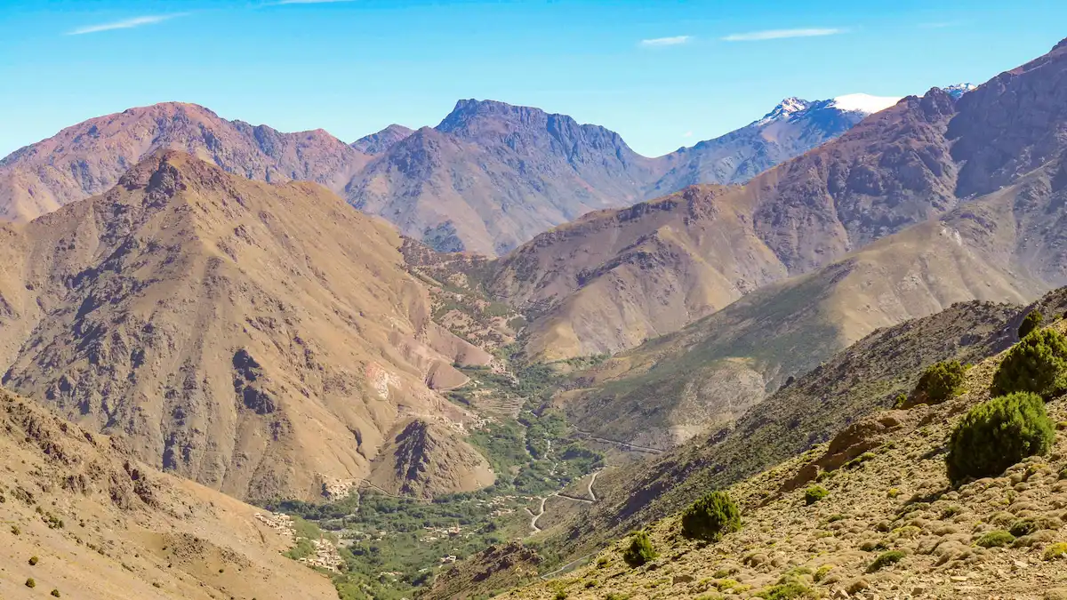 range of atlas mountain in morocco