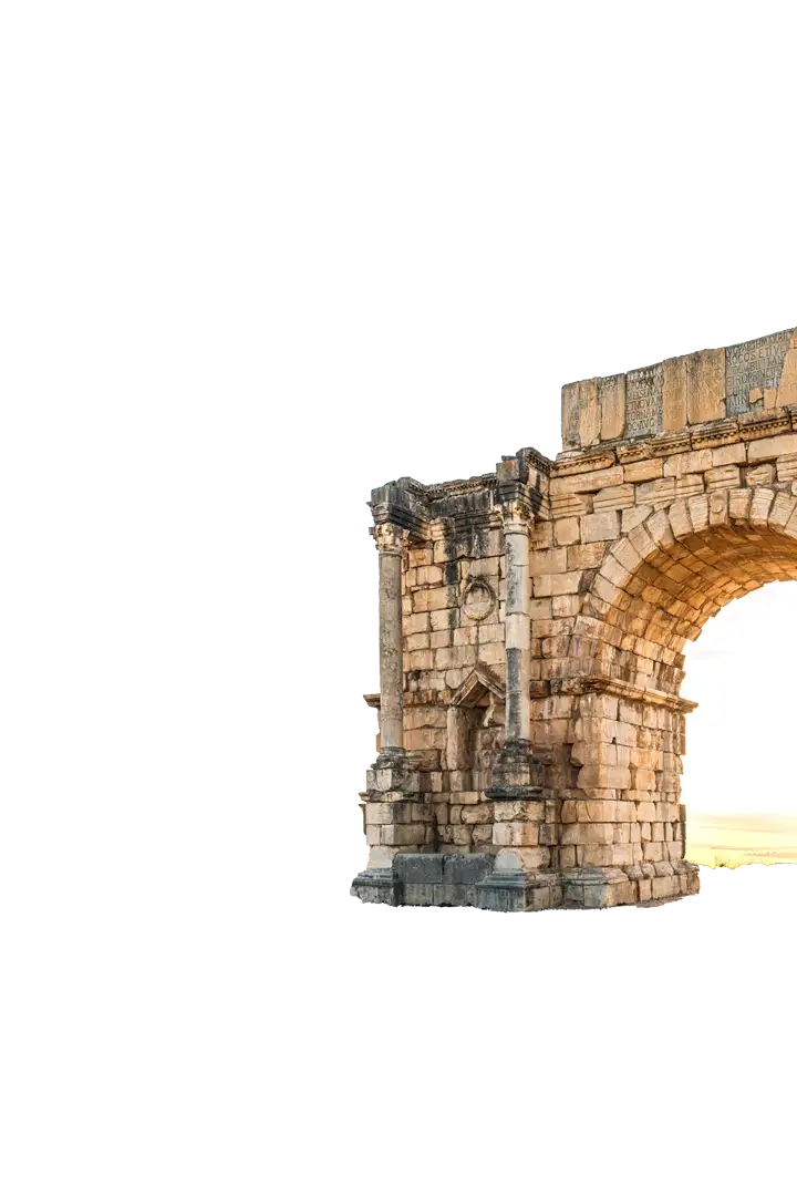 Volubilis old roman ruin block