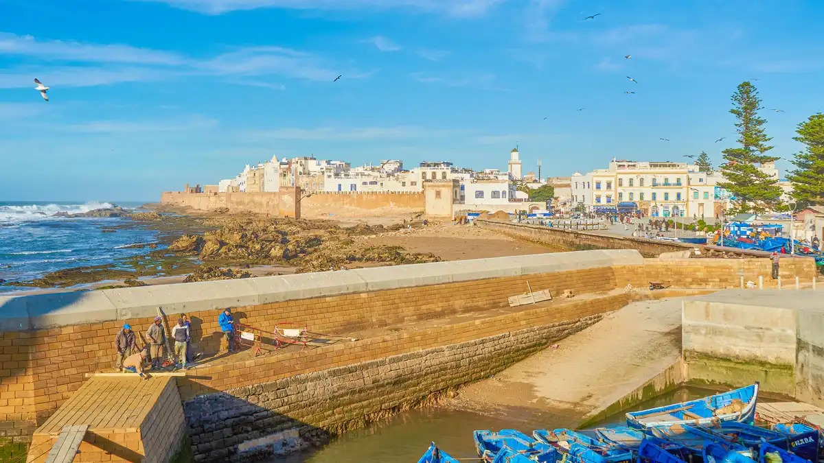 PORT AND MEDINA OF ESSAOUIRA CITY IN MOROCCO