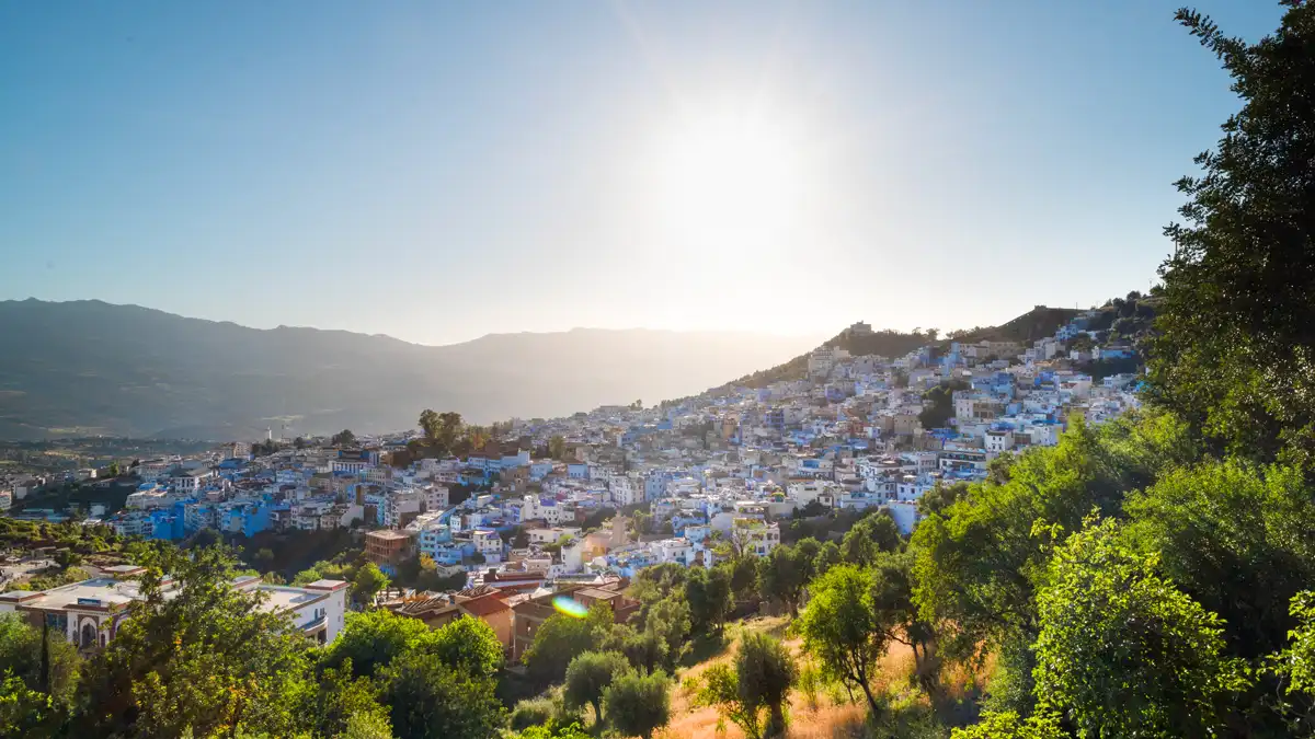 Chefchaouen during sunset