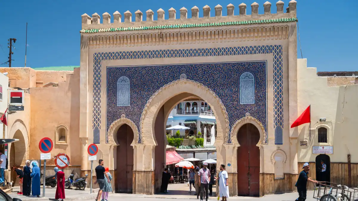 What is the City of Fez Famous For: bab boujloud of fez walled city