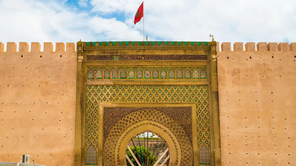 bab mensour in meknes medina