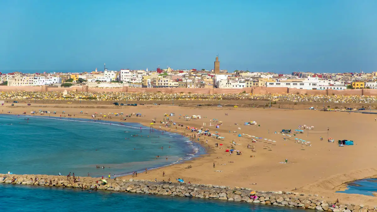 rabat old city and the atlantic ocean view 