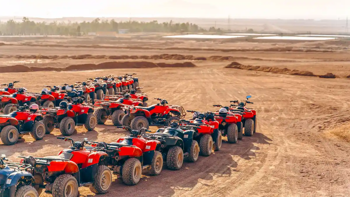 quad in the agafay desert