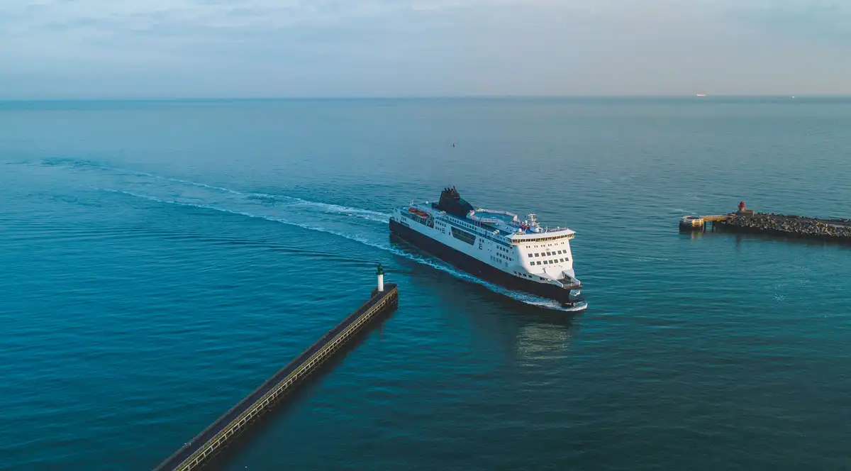 ferry in the ocean 