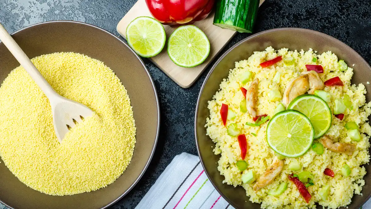 couscous salad on the table